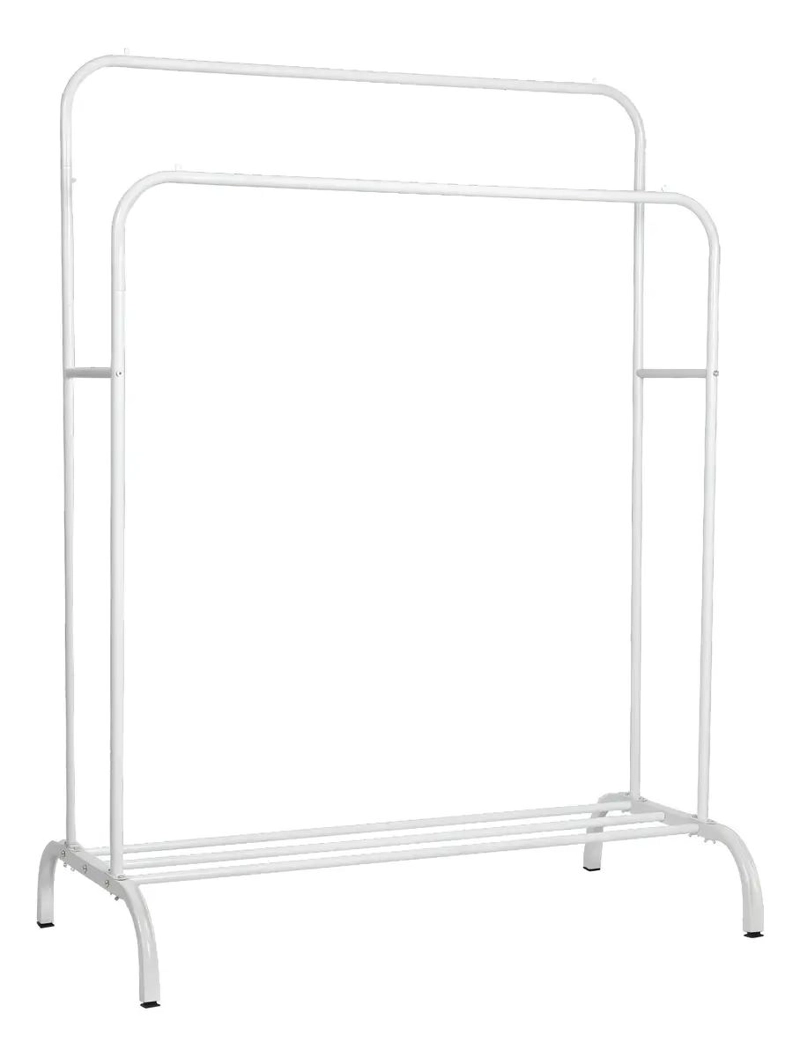PERCHERO DOBLE DE METAL PARA ORGANIZACION DE ROPA CON ALTA RESISTENCIA - 3
