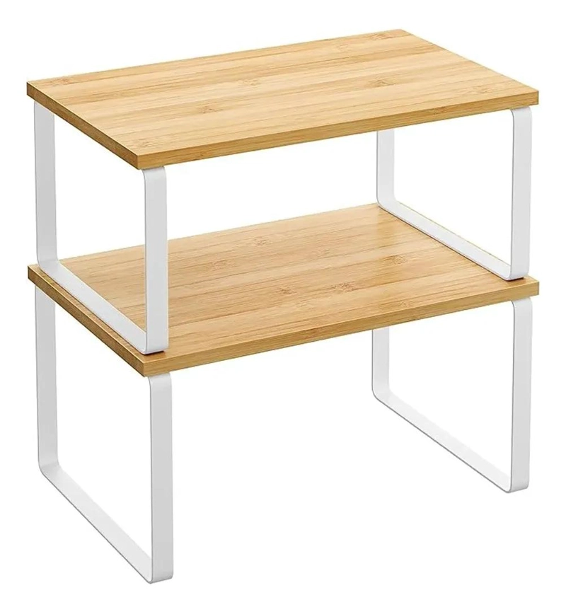 ORGANIZADOR APILABLE CON 2 REPISAS PARA VAJILLA Y LOZA - 1