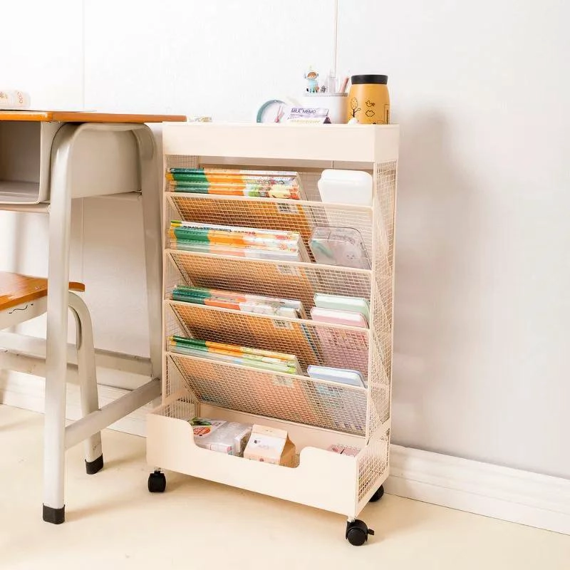ORGANIZADOR METALICO PARA ESCRITORIO CON ESTANTES DE 70X42X14 CM - 1