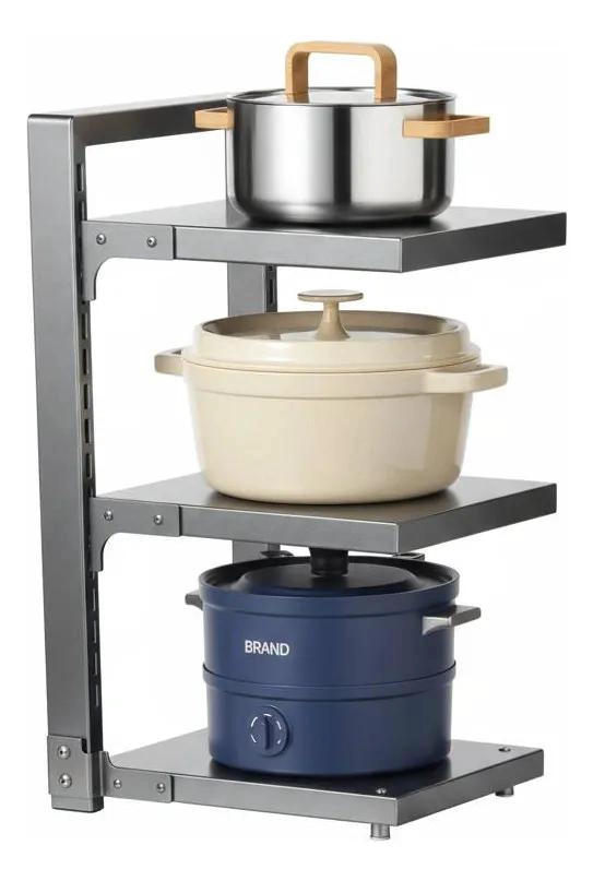 ORGANIZADOR METALICO MODULAR DE 3 NIVELES PARA OLLAS Y SARTENES - 4