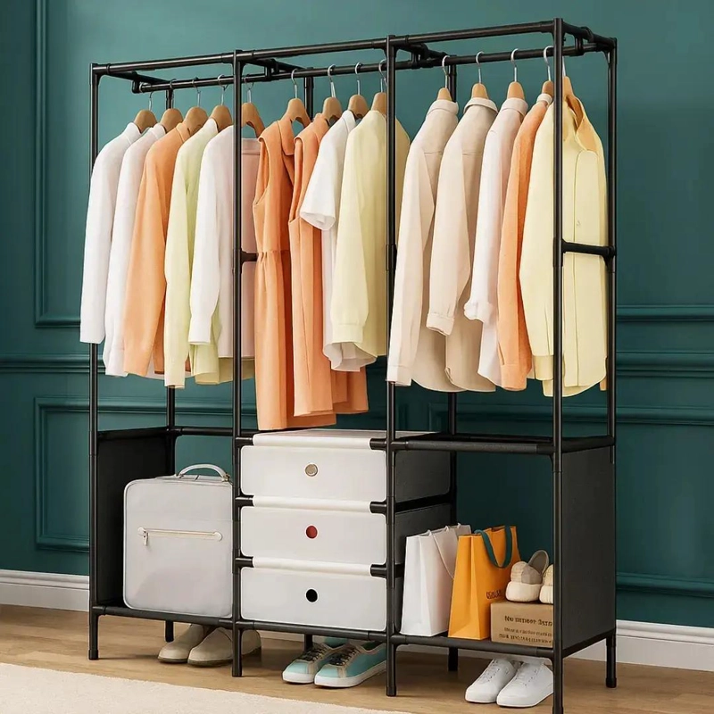 COLGADOR ORGANIZADOR DE ROPA CON TRES NIVELES PARA EXHIBICION - 2