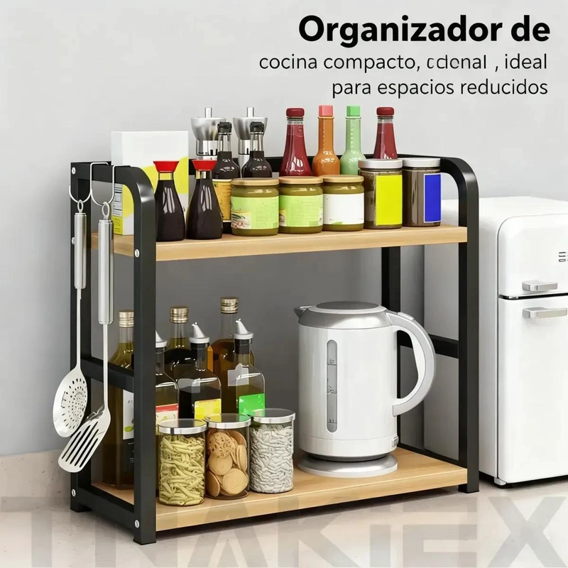 ORGANIZADOR DE ALMACENAMIENTO DE 2 NIVELES PARA COCINA Y BAÑO - 5