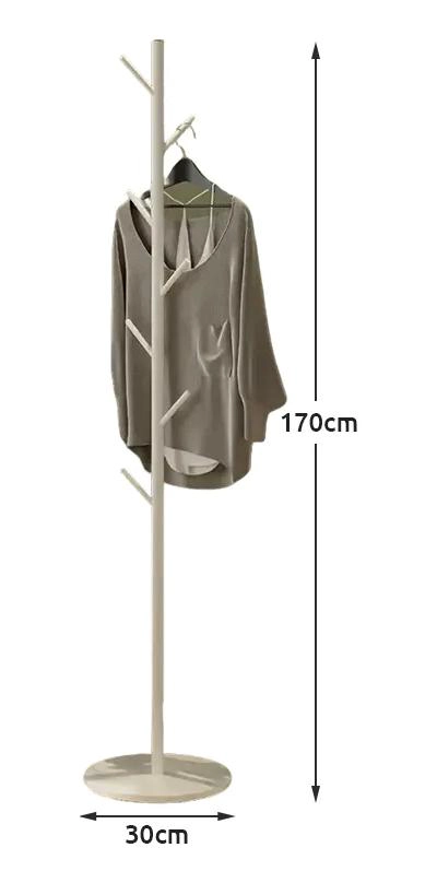 PERCHERO DE PIE METALICO CON BASE DE PIEDRA PARA COLGAR ROPA 170X30 CM - 4
