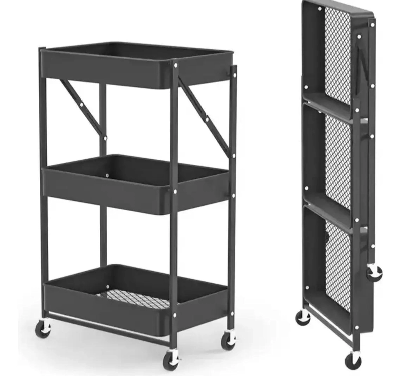 CARRITO ORGANIZADOR METALICO DE 3 NIVELES PARA FRUTAS Y VERDURAS - 1