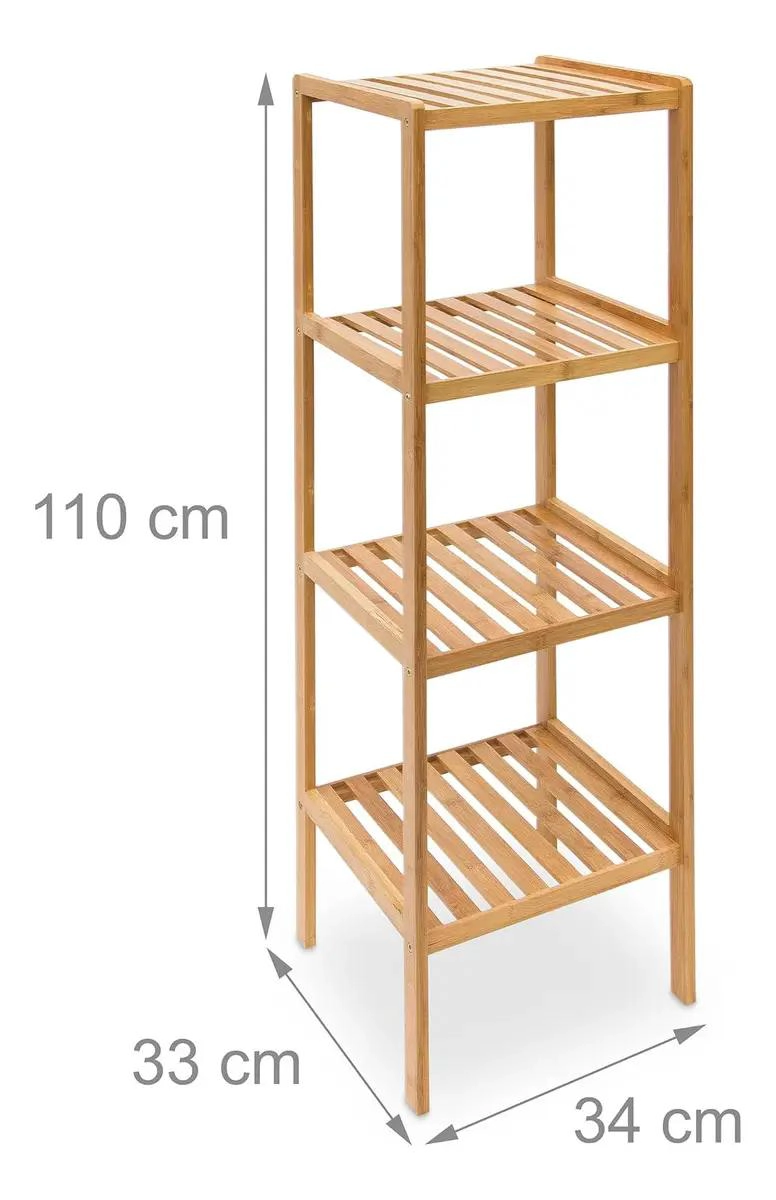 ESTANTE ORGANIZADOR DE BAMBU PARA COCINA Y BAÑO ALTO 110 CM - 3