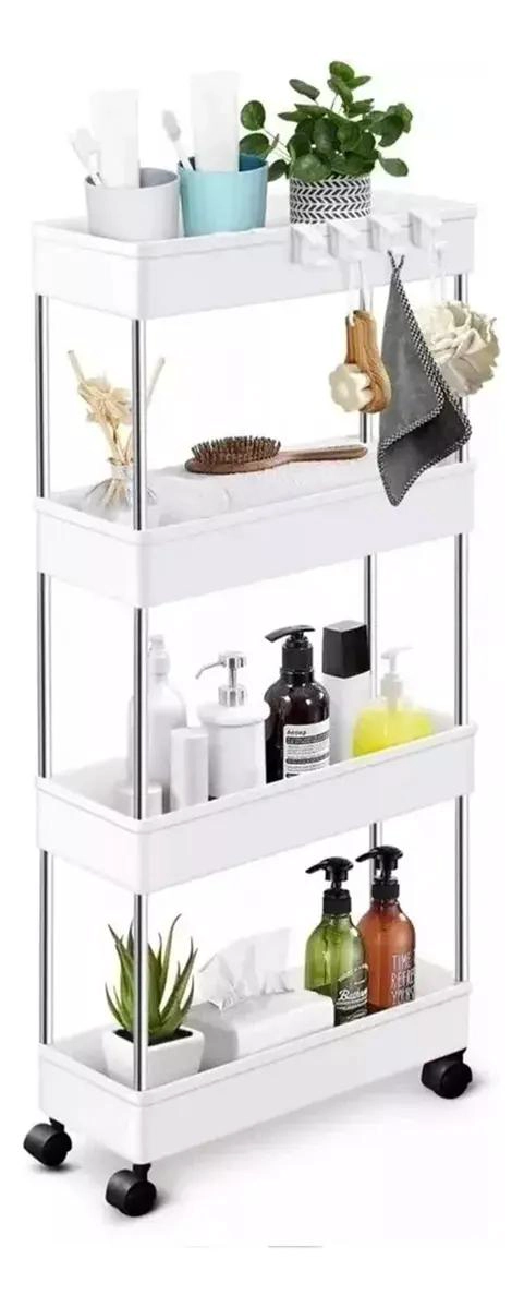 CARRO ORGANIZADOR ESTRECHO PARA COCINA CON 4 NIVELES Y RUEDAS - 1