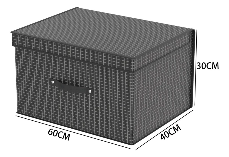 CAJA ORGANIZADORA PLEGABLE DE TELA TNT CON TAPA 60X40X30 CM - 5