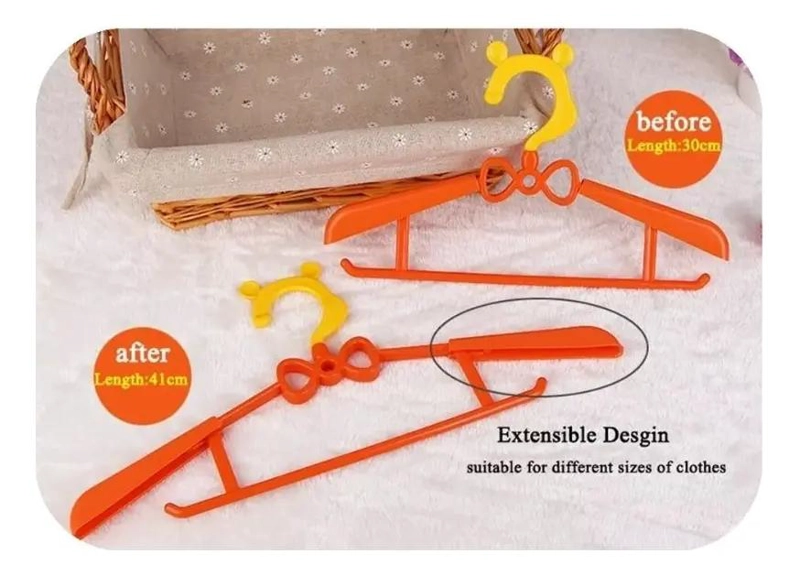 SET DE 15 GANCHOS EXTENSIBLES PARA COLGAR ROPA DE NIÑO Y BEBE - 5