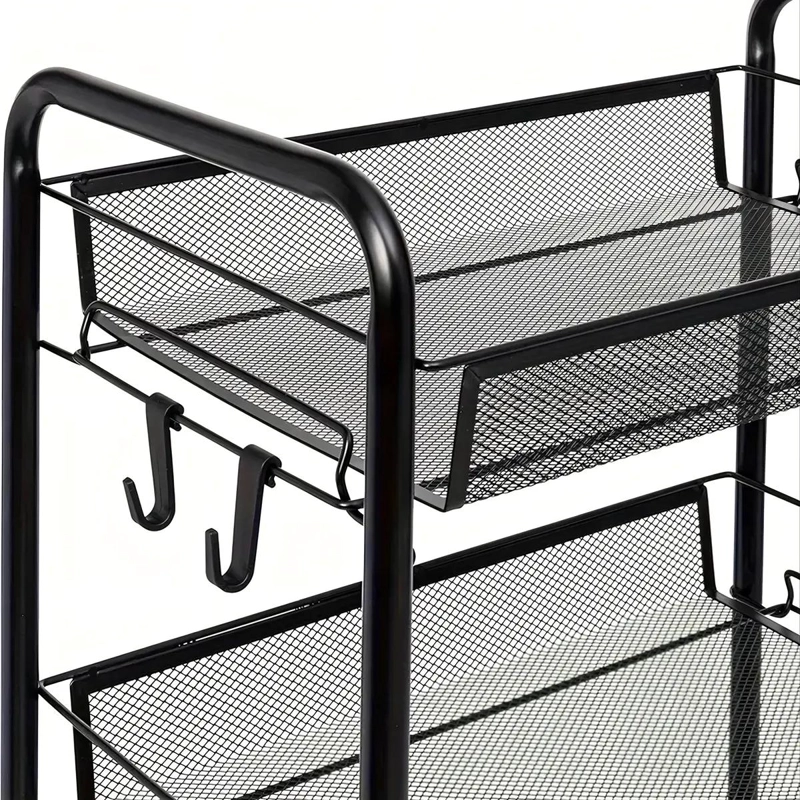 CARRITO ORGANIZADOR MULTIUSO CON RUEDAS Y 4 NIVELES DE ALMACENAMIENTO - 3