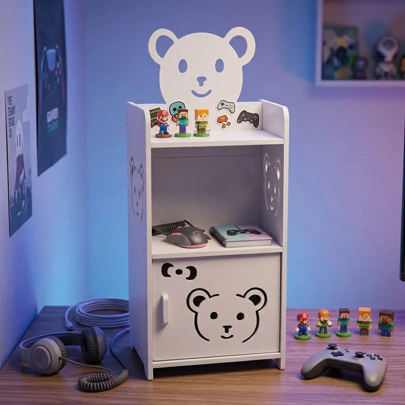MUEBLE ORGANIZADOR COMPACTO CON PUERTA PARA ESPACIO GAMER - 1