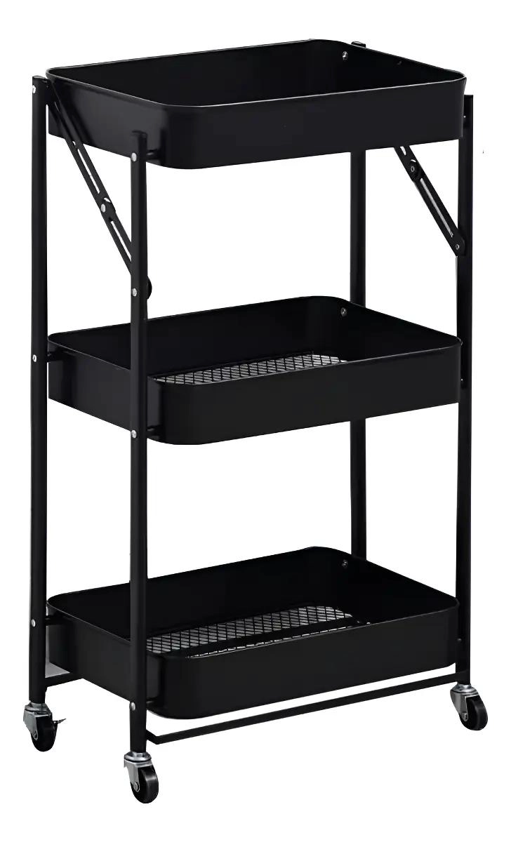 ESTANTE CARRITO ORGANIZADOR MULTIUSO PLEGABLE CON RUEDAS PARA ESPACIOS - 1