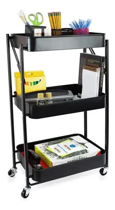 ESTANTE CARRITO ORGANIZADOR MULTIUSO PLEGABLE CON RUEDAS PARA ESPACIOS - 4