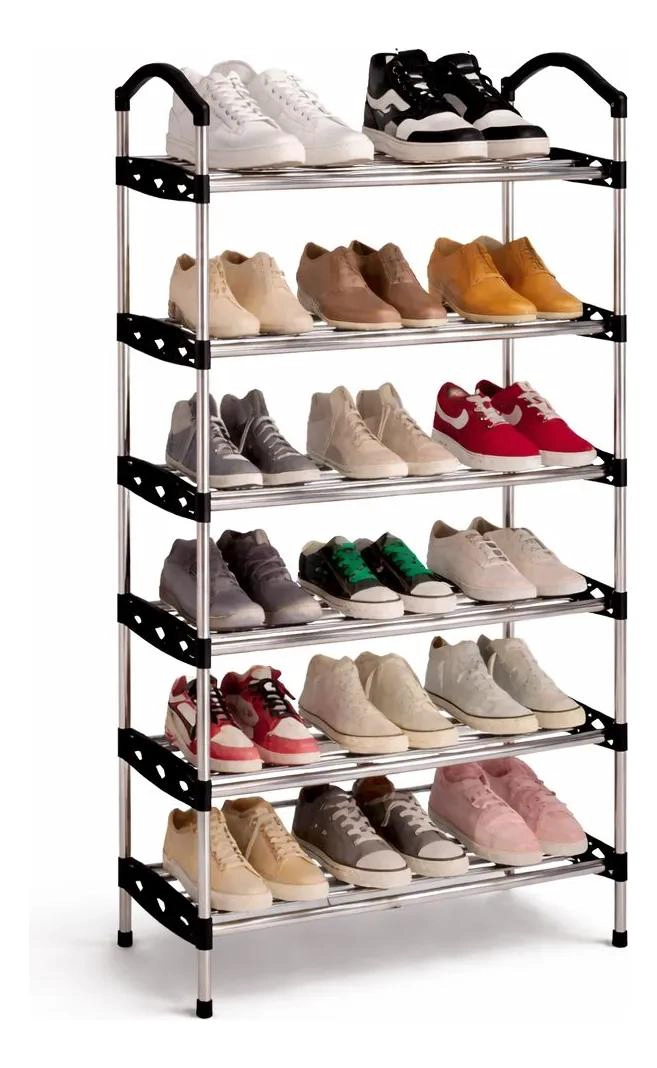 ZAPATERO METALICO AJUSTABLE CON 6 NIVELES PARA ORGANIZACION EFICIENTE - 1