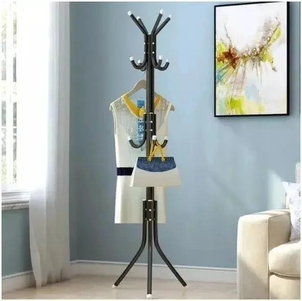 COLGADOR PERCHERO DE METAL PARA ROPA, CARTERAS Y SOMBREROS 175X45 CM - 1