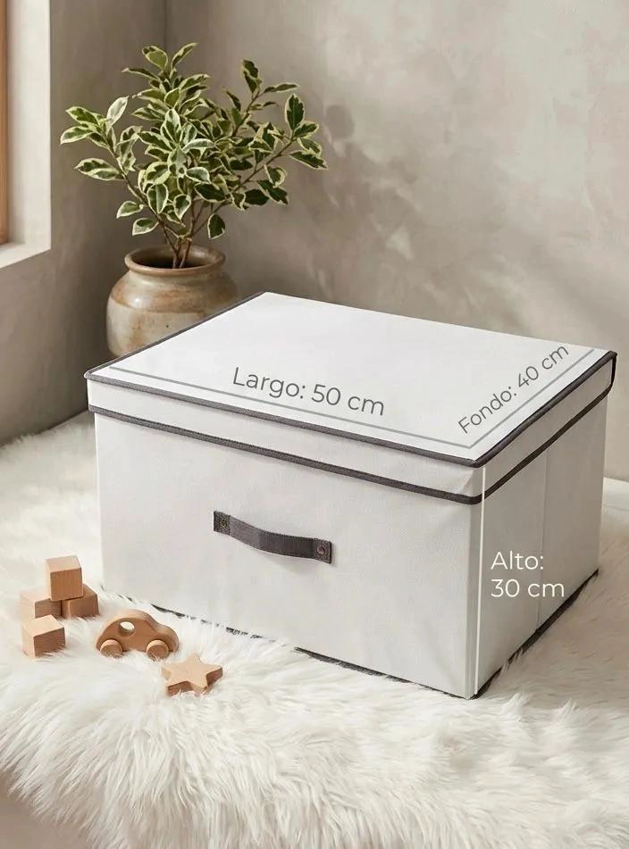 CAJA ORGANIZADORA PLASTICA RESISTENTE 50X40X30 CM PARA ALMACENAMIENTO - 2
