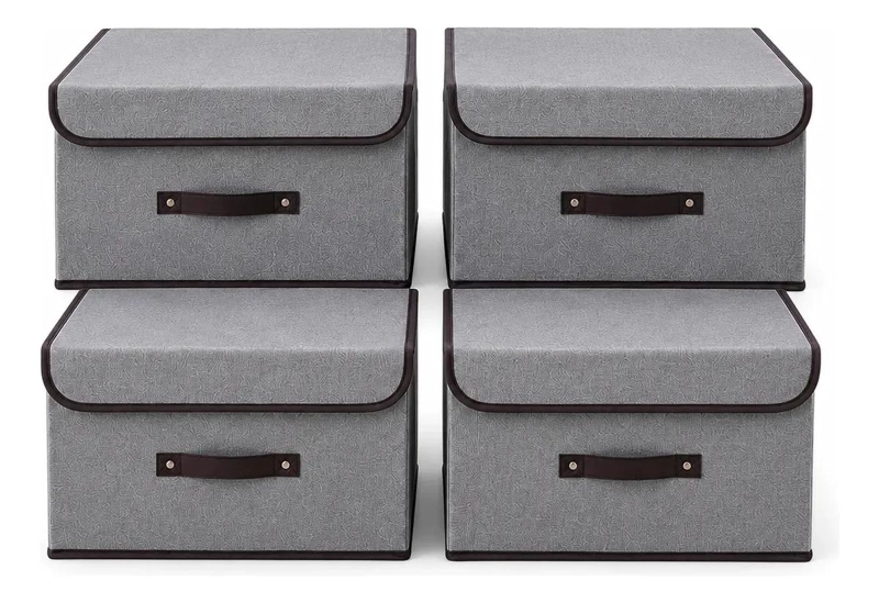 SET DE 4 CAJAS ORGANIZADORAS PLEGABLES PARA CLOSET Y ACCESORIOS - 1