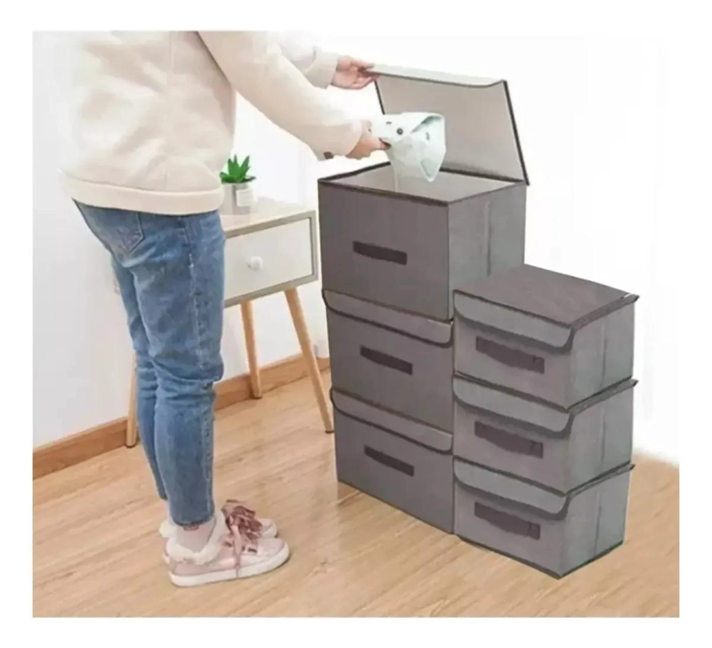 SET DE 4 CAJAS ORGANIZADORAS PLEGABLES PARA CLOSET Y ACCESORIOS - 3