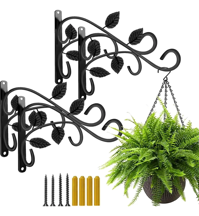 SET DE 2 GANCHOS DE PARED PARA COLGAR MACETAS Y PLANTAS - 1