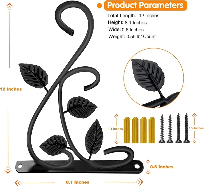 SET DE 2 GANCHOS DE PARED PARA COLGAR MACETAS Y PLANTAS - 2