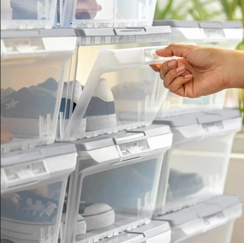 CAJA ORGANIZADORA PARA ZAPATOS CON TAPA Y PUERTA FRONTAL 15 LITROS - 2
