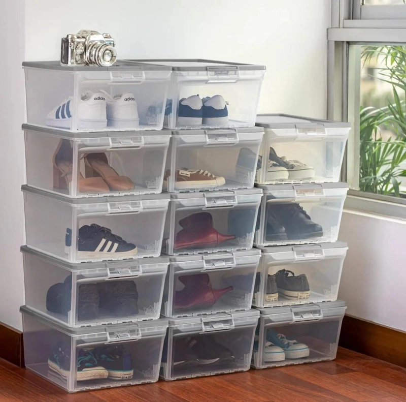 CAJA ORGANIZADORA PARA ZAPATOS CON TAPA Y PUERTA FRONTAL 15 LITROS - 3