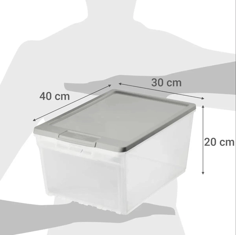 CAJA ORGANIZADORA PARA ZAPATOS CON TAPA Y PUERTA FRONTAL 15 LITROS - 4