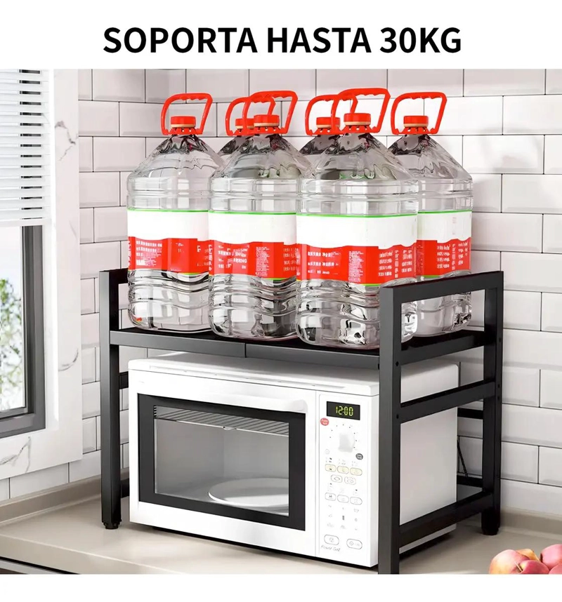 ESTANTE REPISA EXTENSIBLE PARA HORNO MICROONDAS Y ORGANIZACION DE COCINA - 4