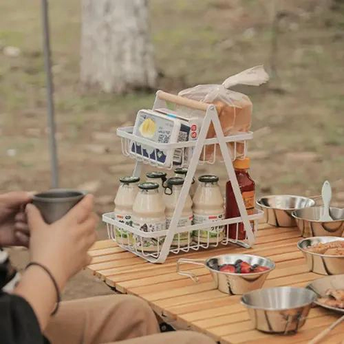 ORGANIZADOR METALICO PARA FRUTAS CON DISEÑO DE CESTA PARA MESA - 3