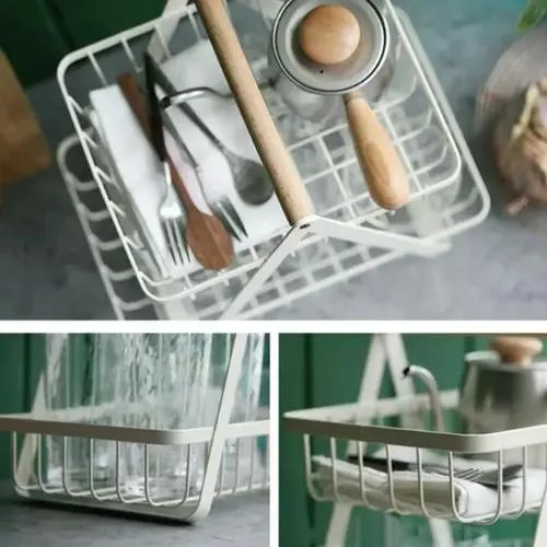 ORGANIZADOR METALICO PARA FRUTAS CON DISEÑO DE CESTA PARA MESA - 5