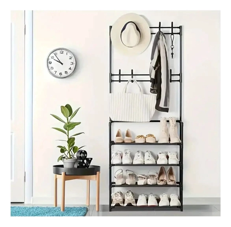 ORGANIZADOR COLGANTE PARA ROPA Y ZAPATOS CON PERCHERO INTEGRADO - 2