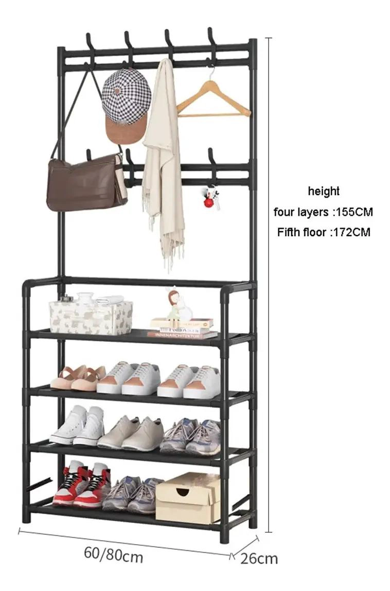 ORGANIZADOR COLGANTE PARA ROPA Y ZAPATOS CON PERCHERO INTEGRADO - 3