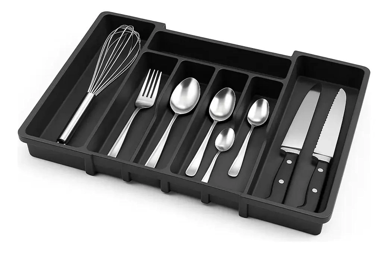 ORGANIZADOR EXPANDIBLE PARA CUBIERTOS CON SEPARADORES AJUSTABLES - 1