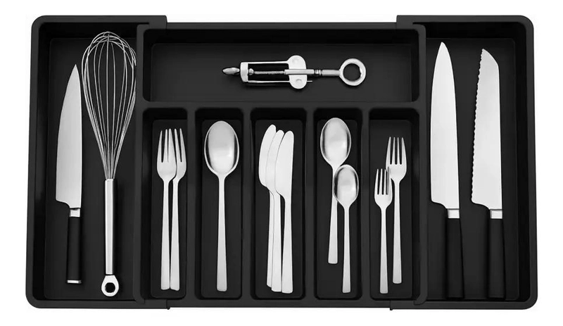ORGANIZADOR EXPANDIBLE PARA CUBIERTOS CON SEPARADORES AJUSTABLES - 2