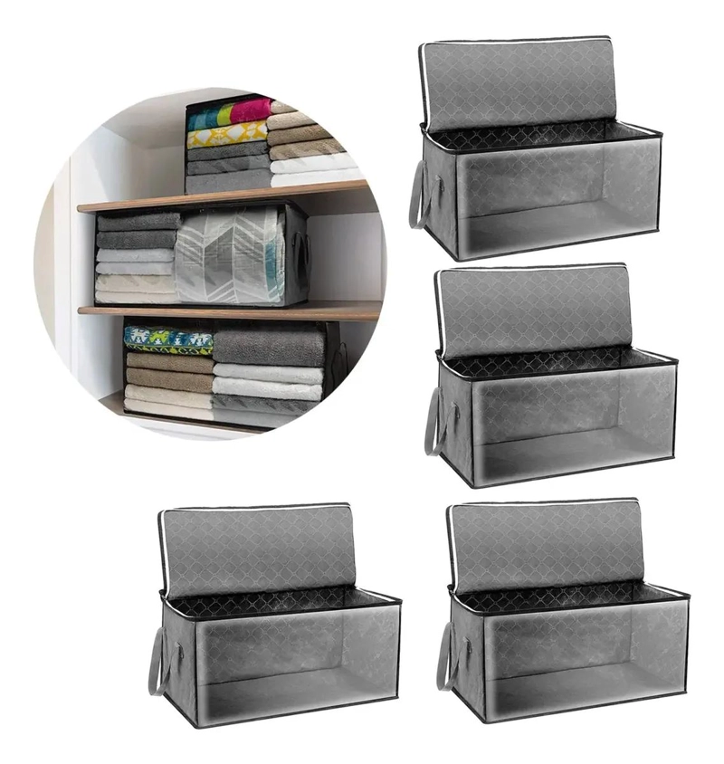SET DE 4 ORGANIZADORES DE ROPA CON DIMENSIONES 58X29X30 CM - 1