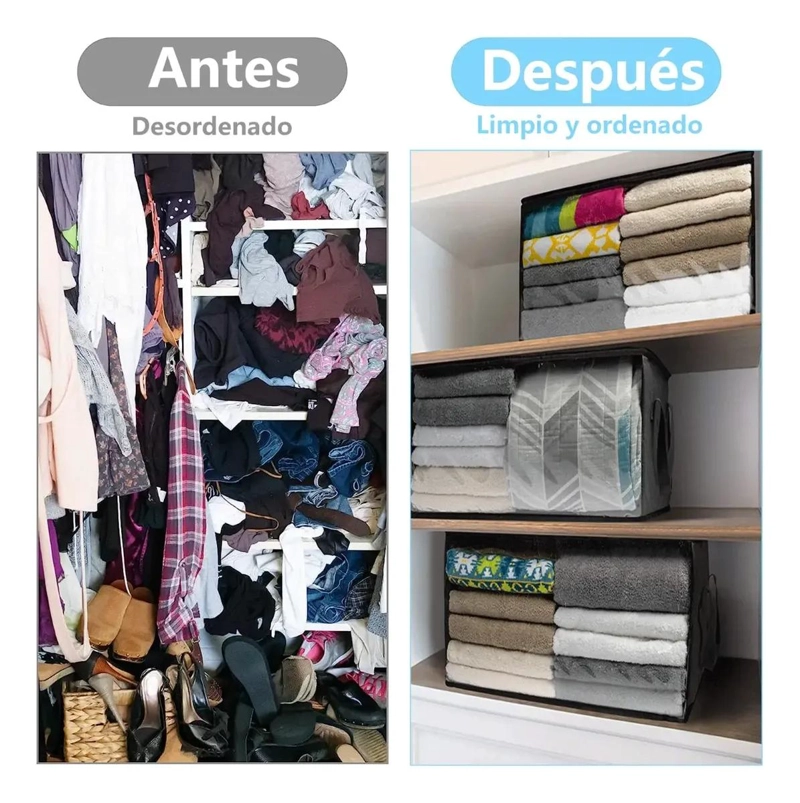 SET DE 4 ORGANIZADORES DE ROPA CON DIMENSIONES 58X29X30 CM - 5