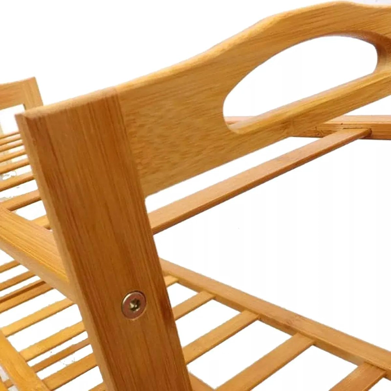 ORGANIZADOR DE ZAPATOS DE MADERA CON 4 NIVELES PARA ESPACIOS - 3