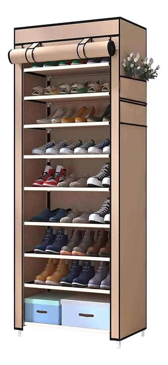 ORGANIZADOR DE ZAPATOS CON 9 COMPARTIMENTOS DE TELA NO TEJIDA - 1