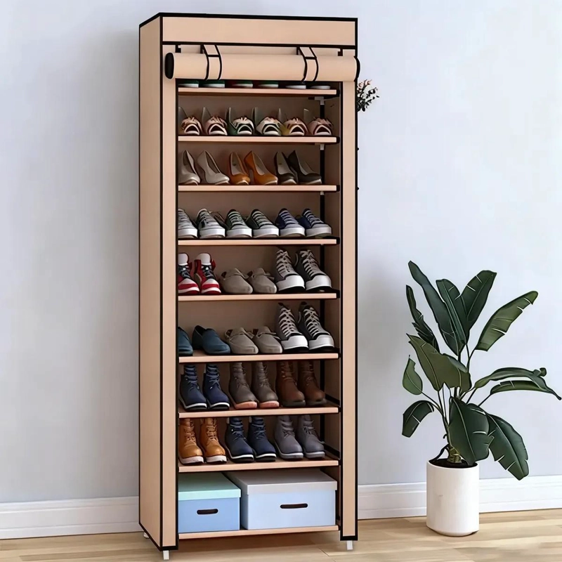 ORGANIZADOR DE ZAPATOS CON 9 COMPARTIMENTOS DE TELA NO TEJIDA - 3