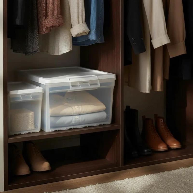 CAJA ORGANIZADORA APILABLE MULTIUSO CON CAPACIDAD DE 12 LITROS - 1