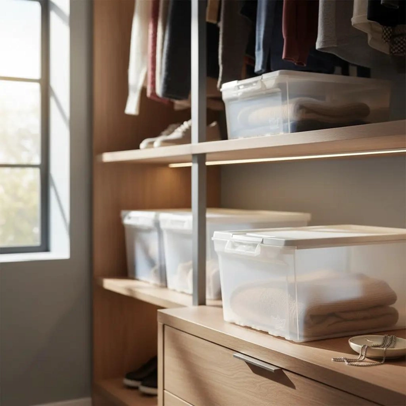 CAJA ORGANIZADORA APILABLE MULTIUSO CON CAPACIDAD DE 12 LITROS - 2