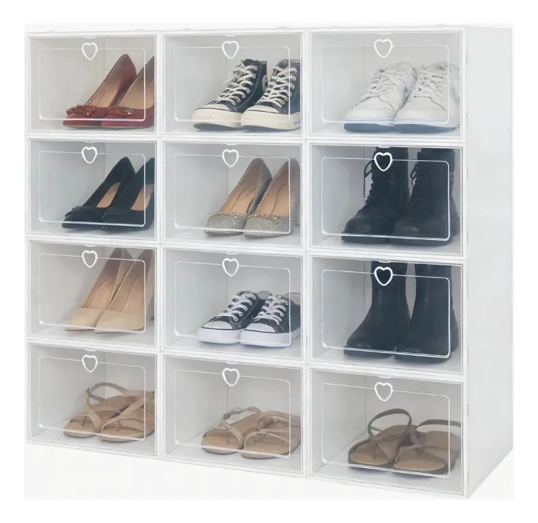 ORGANIZADOR PLEGABLE DE PLASTICO PARA ZAPATOS 10 UNIDADES - 1