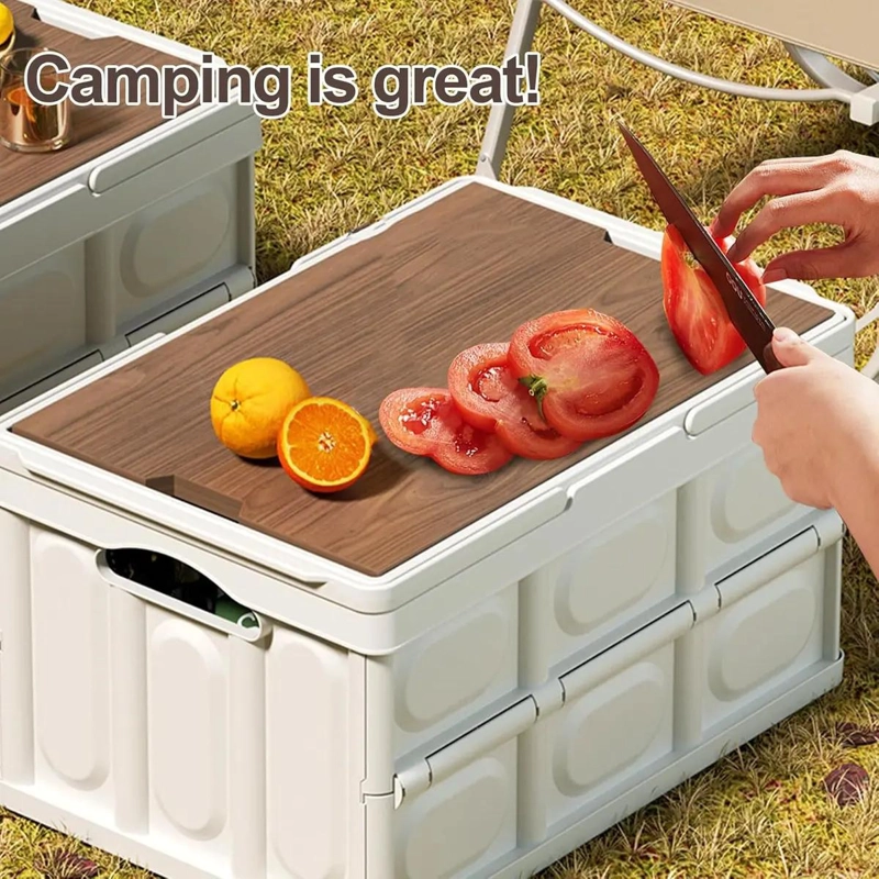 CAJA ORGANIZADORA PLEGABLE MULTIUSO PORTATIL CON CAPACIDAD DE 30 LITROS Y ASA - 4