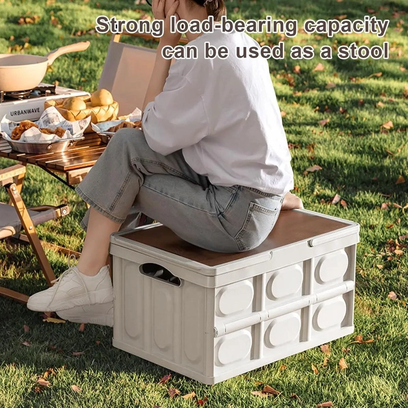 CAJA ORGANIZADORA PLEGABLE MULTIUSO PORTATIL CON CAPACIDAD DE 30 LITROS Y ASA - 5