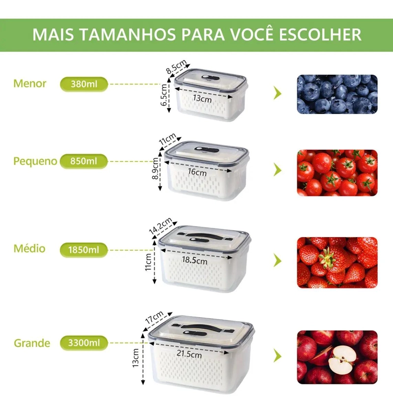 SET DE 4 ORGANIZADORES PARA REFRIGERADOR CON DISEÑO PRACTICO Y FUNCIONAL - 2