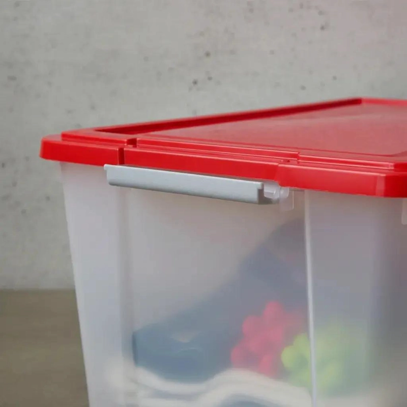 CAJA ORGANIZADORA PLASTICA CON CAPACIDAD DE 68 LITROS PARA ALMACENAMIENTO - 4