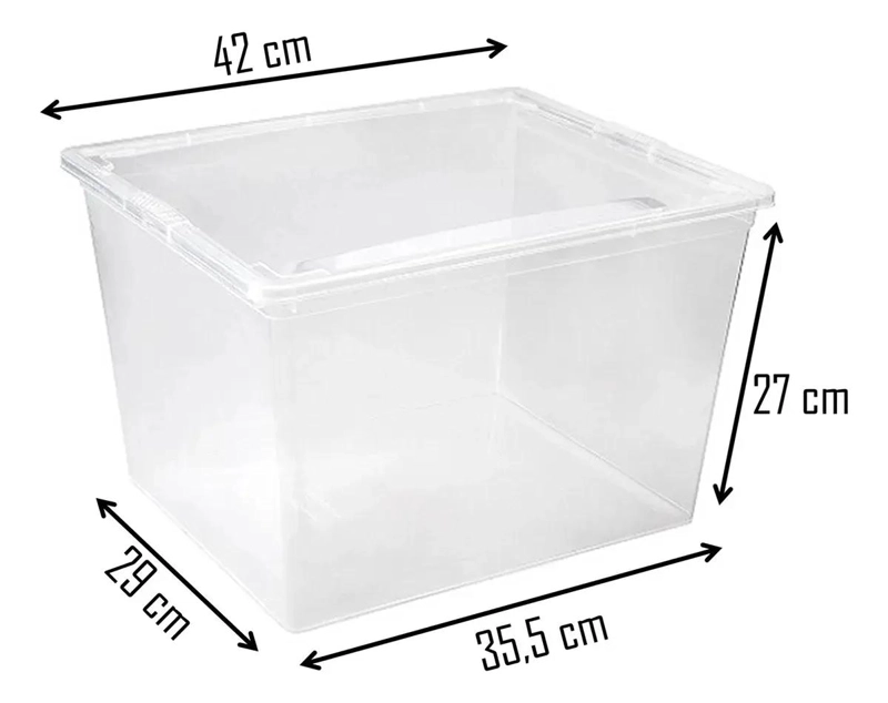 CAJA ORGANIZADORA APILABLE CON TAPA CAPACIDAD 30 LITROS - 3