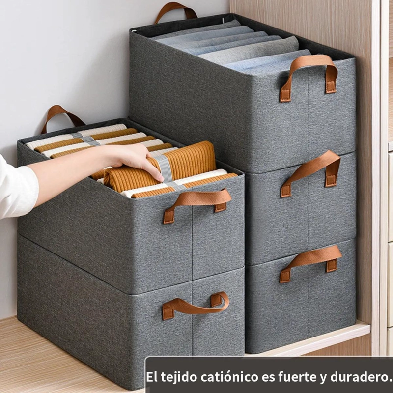 SET DE 6 CAJAS PLEGABLES PARA ORGANIZACION DE ARMARIO Y ROPA - 4