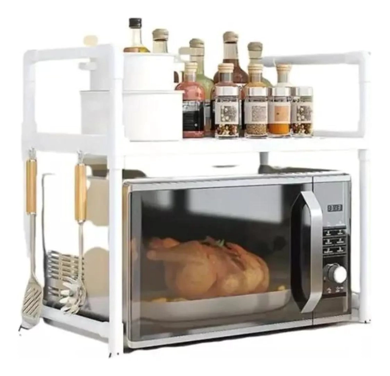 ESTANTE EXTENSIBLE PARA ALMACENAMIENTO EN COCINA Y MICROONDAS - 1