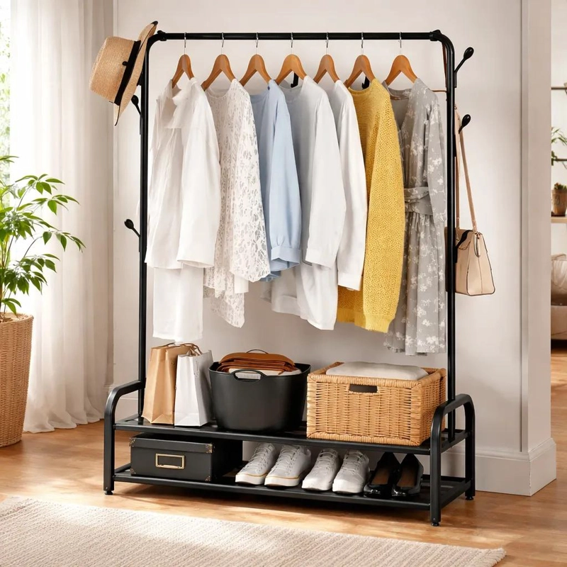 PERCHERO ORGANIZADOR CON RACK PARA ZAPATOS Y ACCESORIOS - 2