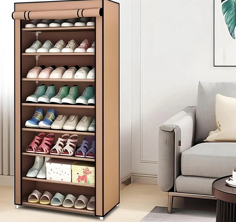 ORGANIZADOR PARA 27 PARES DE ZAPATOS CON 9 NIVELES DE PLASTICO RESISTENTE - 1